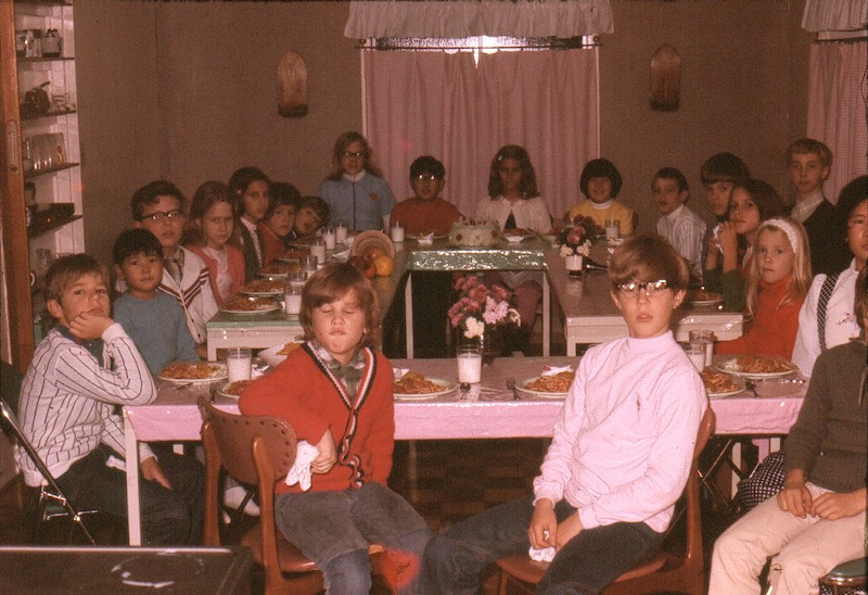 kids sitting around table