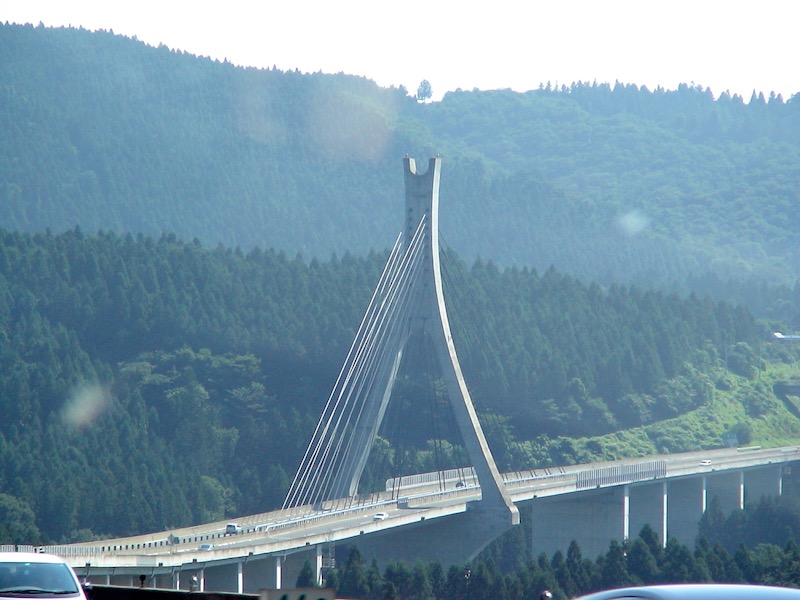 fancy highway suspension bridge
