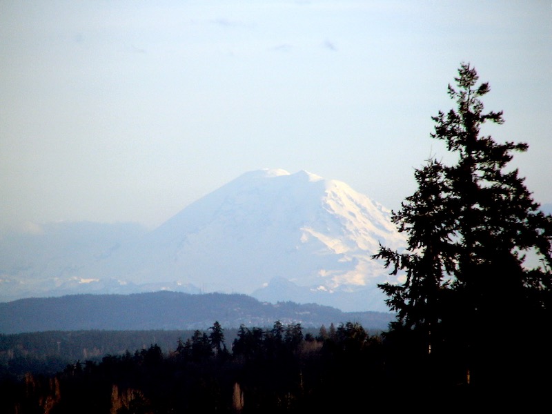 Clear view of Mount Rainier