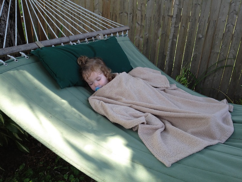 Two year old Cami on hammock