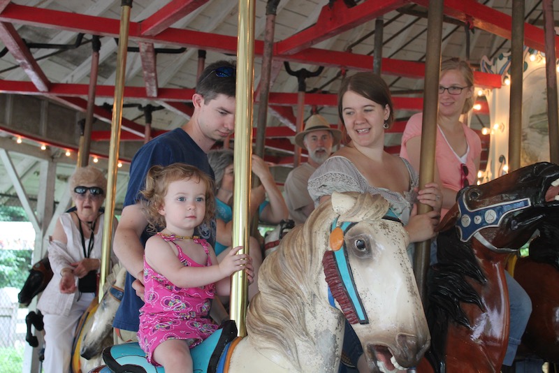 Cami and gang on carousel horses