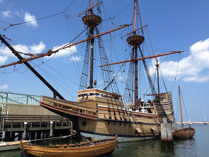 Mayflower ship floating reproduction