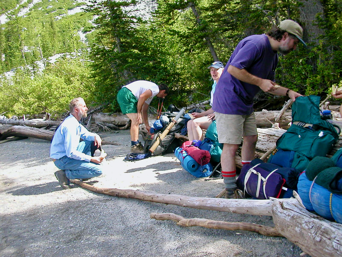 getting food out of our packs