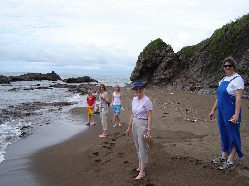 girls on beach