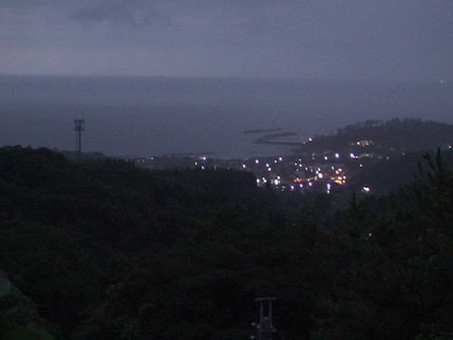 night view of village lights