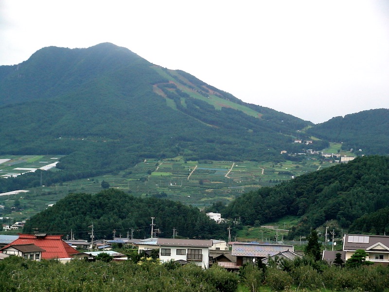 green hills with ske slopes