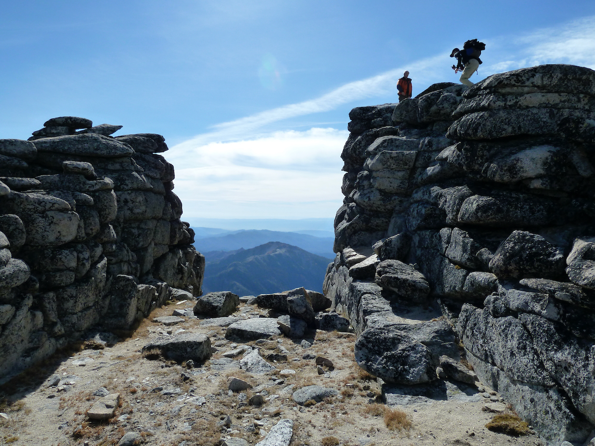 gap between stacked flat rocks