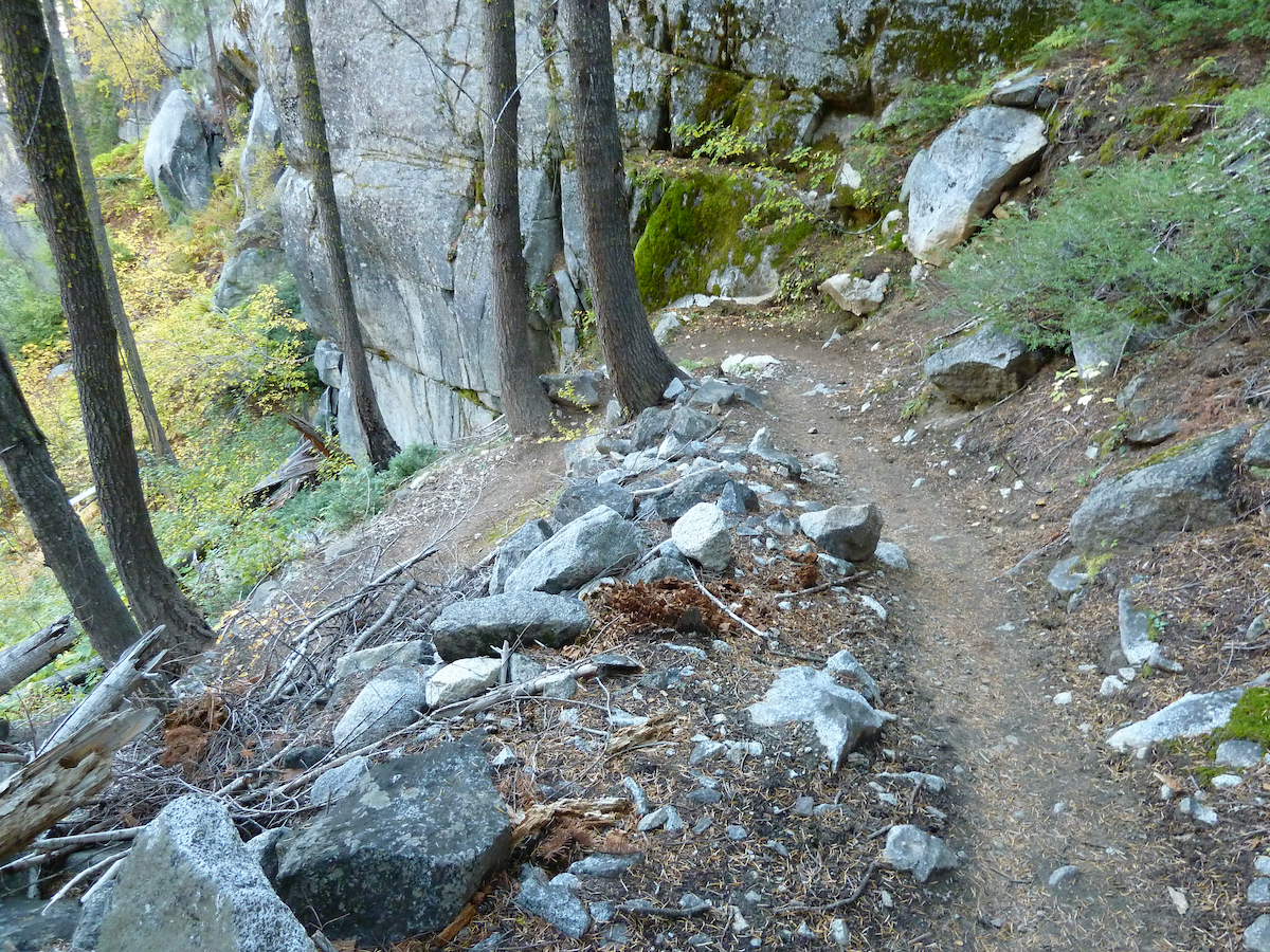 trail along dirt track