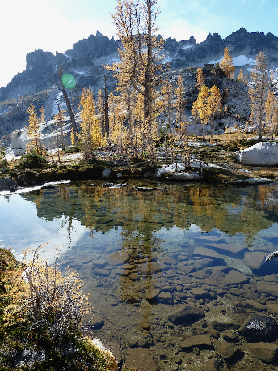 clear pond with rocks on bottom