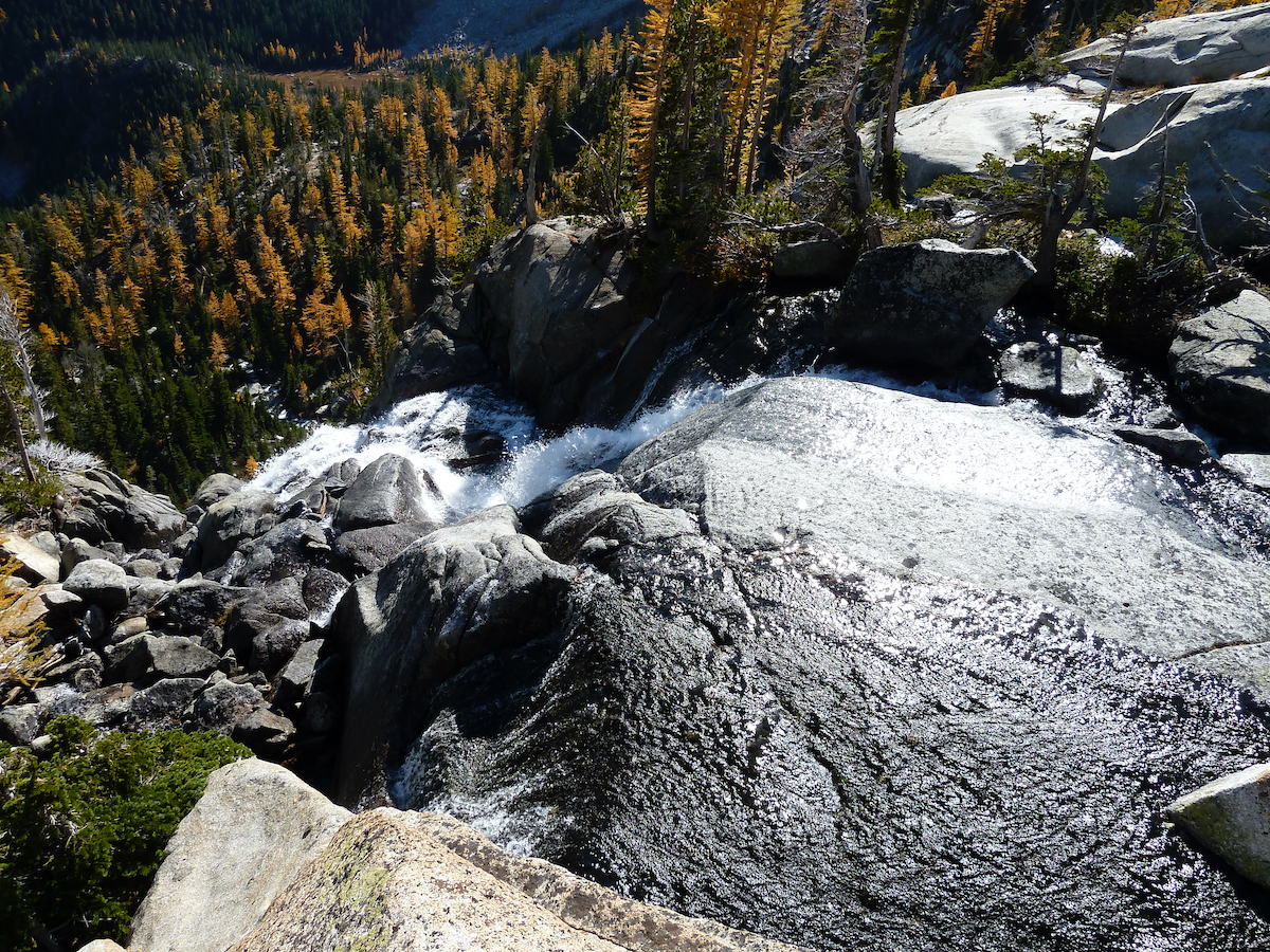 steep waterfall from top