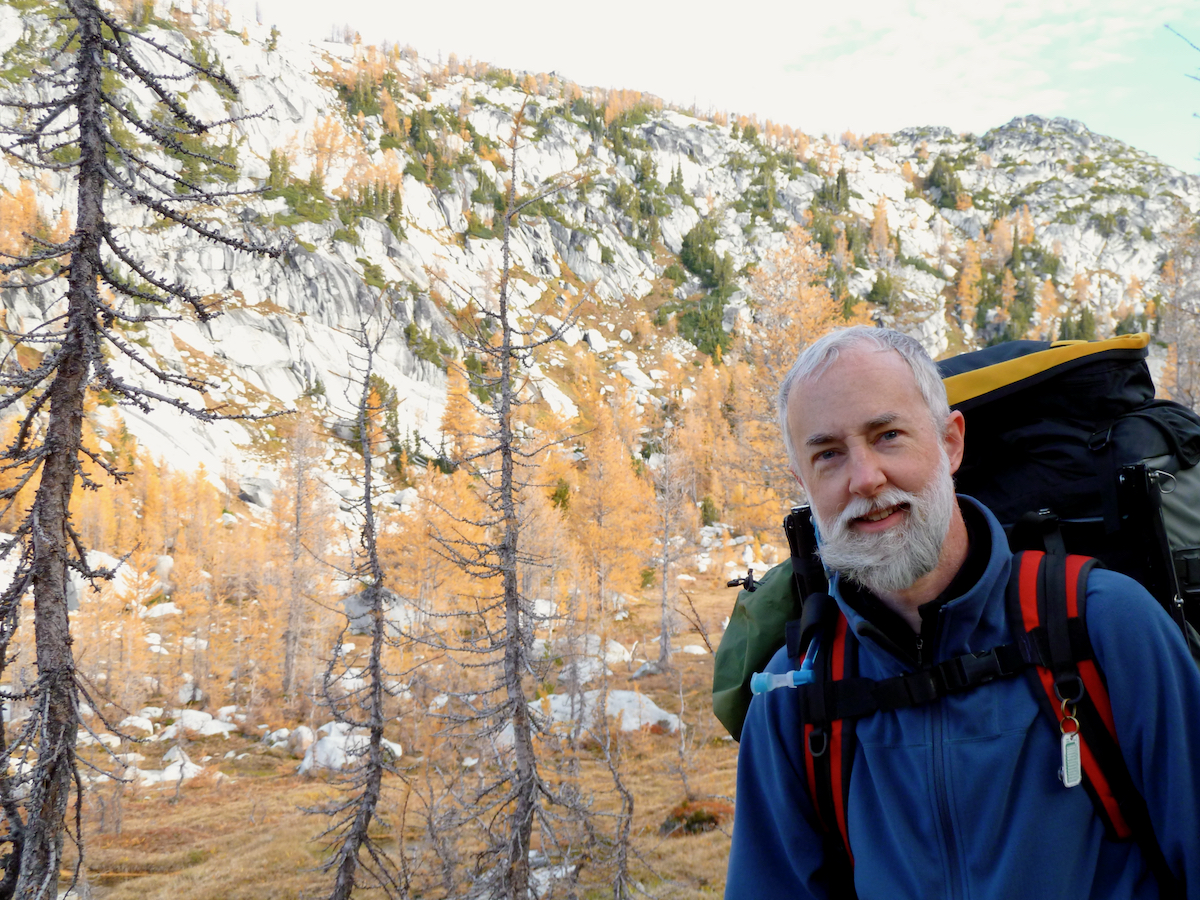 me along trail with swept beard