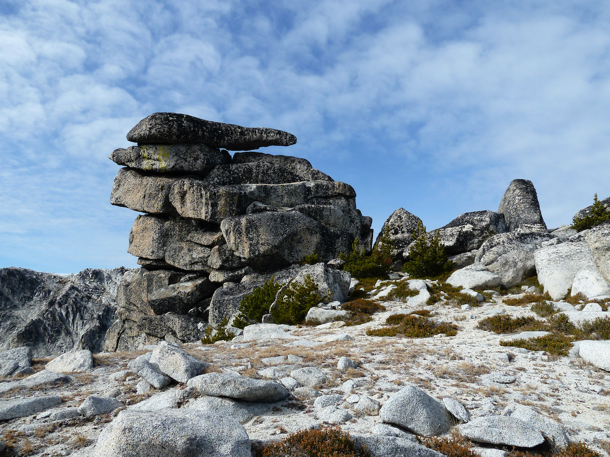 clump of flat stacked rocks