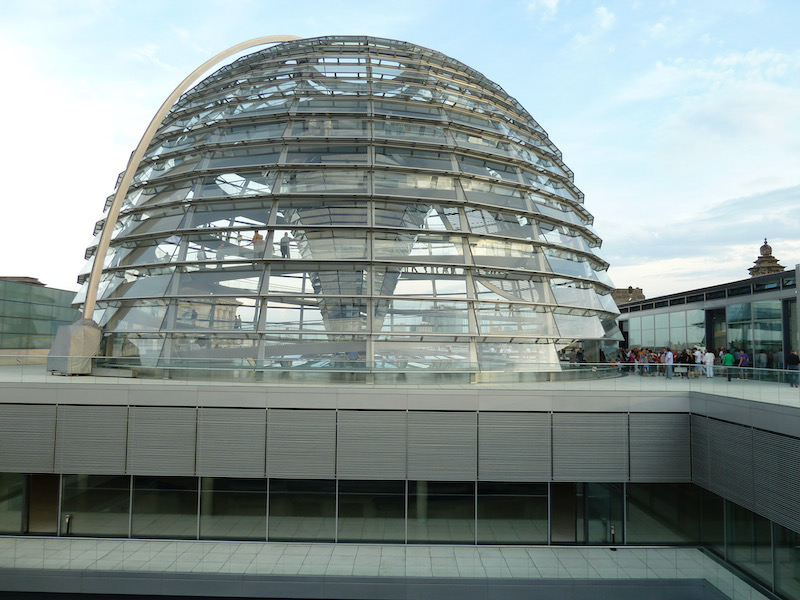 Layered glass dome