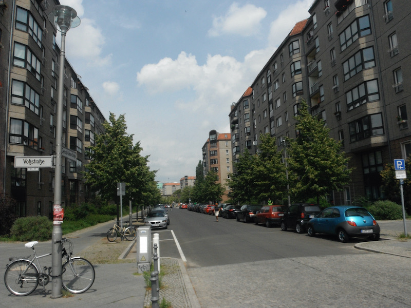 Eight story grey apartments