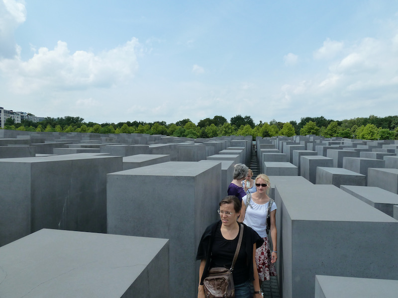 Walking through memorial blocks