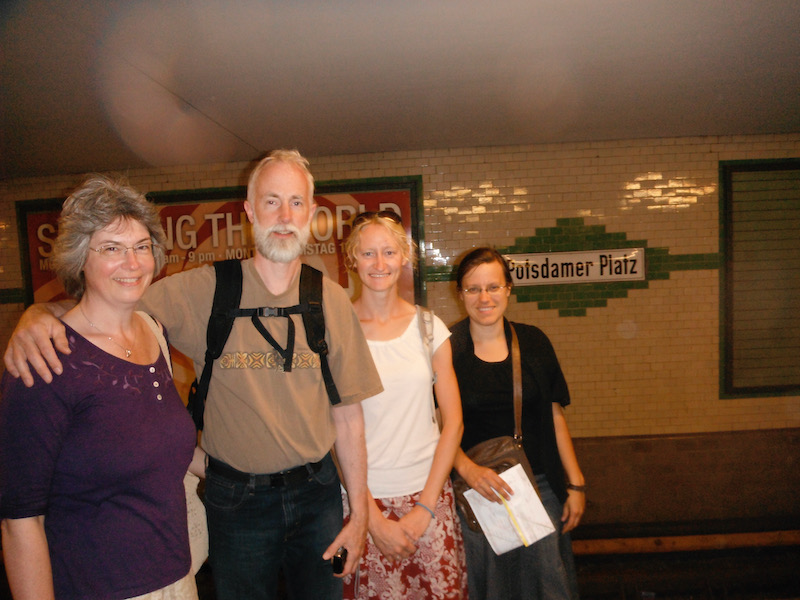 Standing in subway station