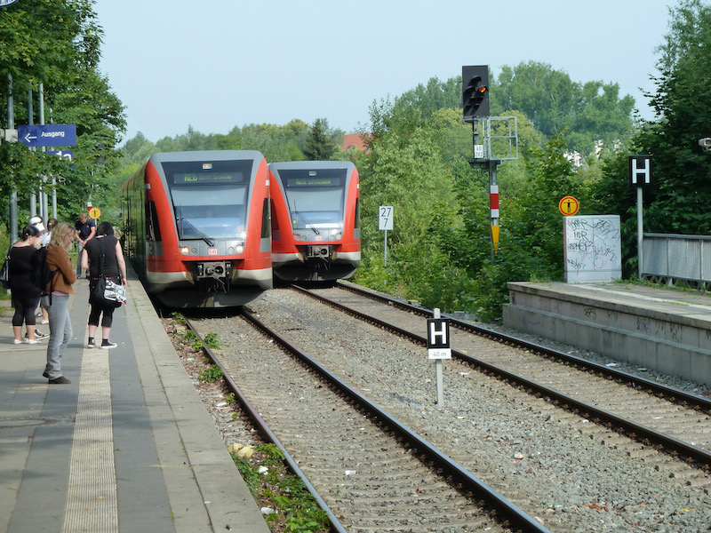 Trains approaching