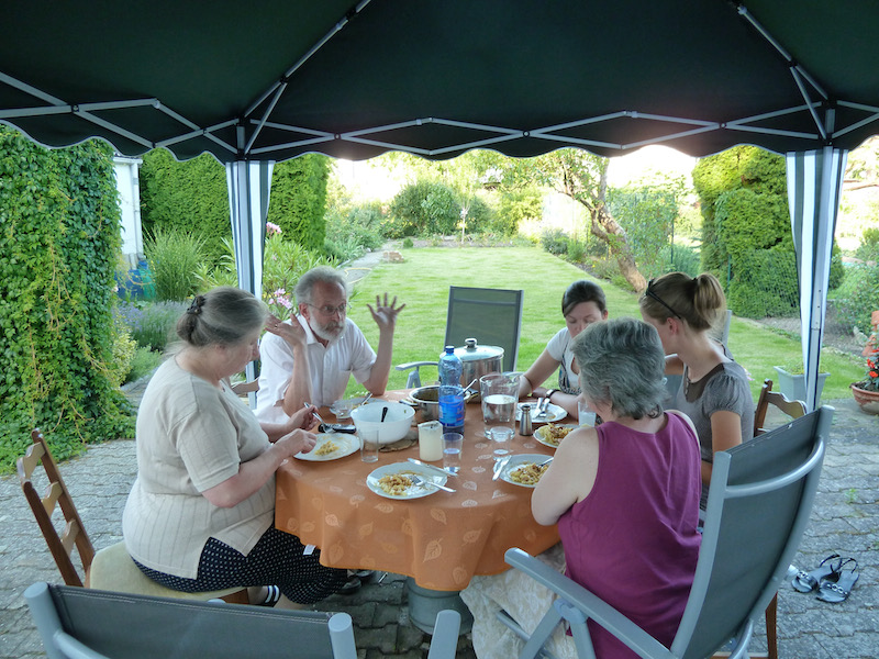 Table under canopy