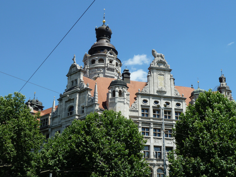 Fancy building above trees