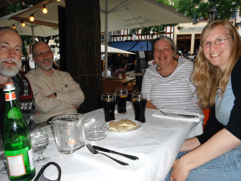 Sitting around table before eating