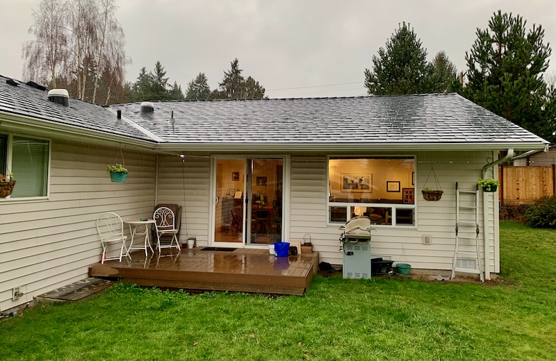 A metal roof on our house