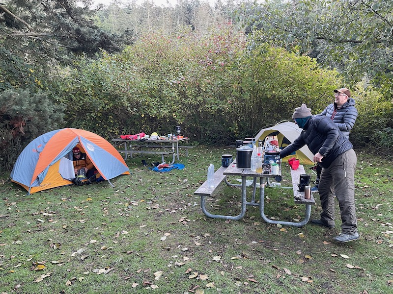 breakfast at camp