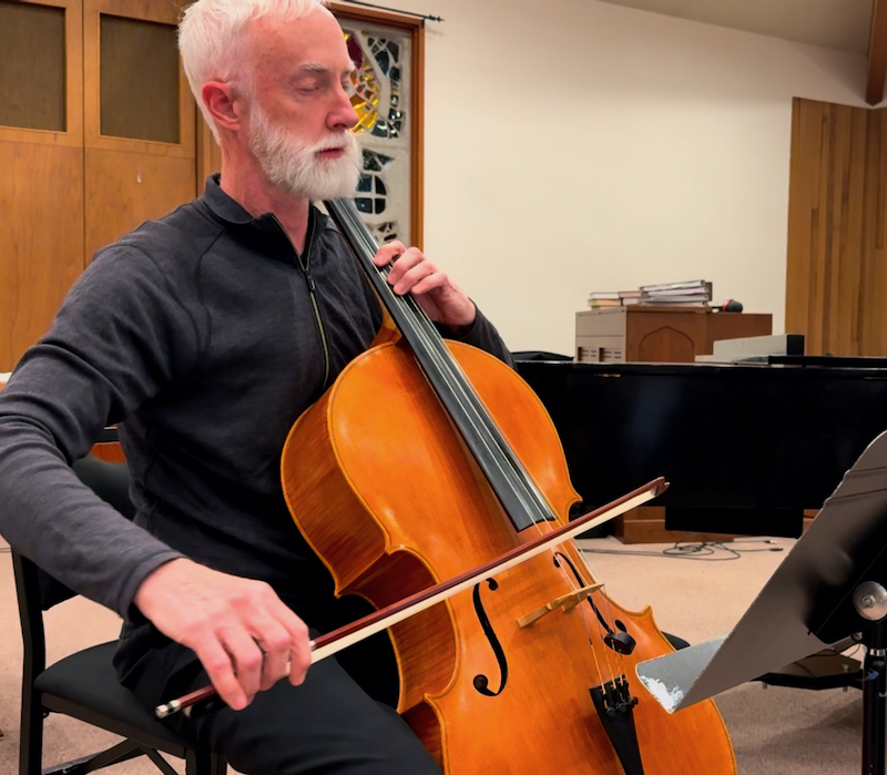 Larry on cello