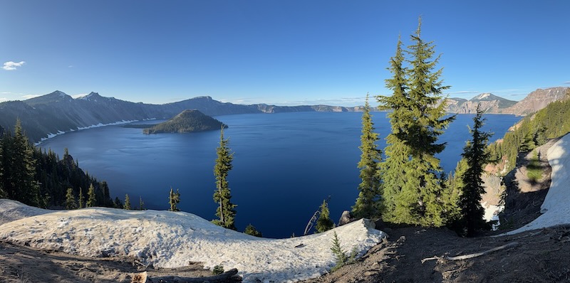 the whole lake and crater