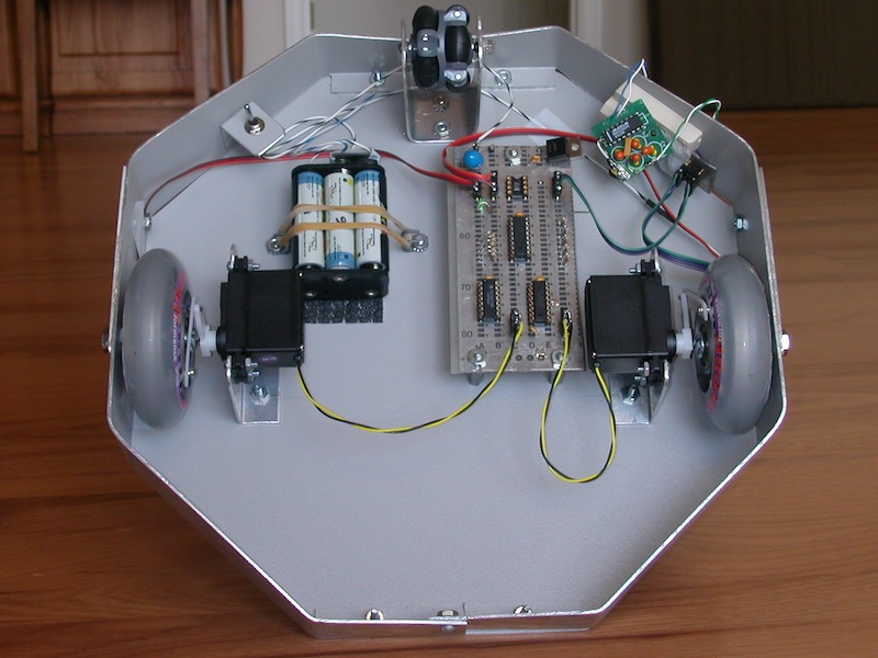 Wheels, motors, circuit and batteries