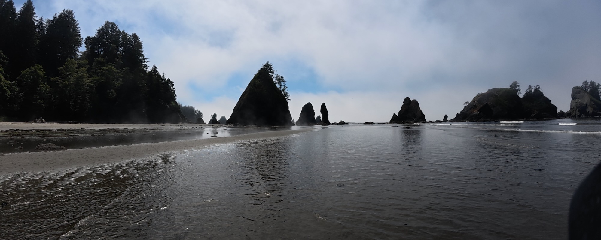 rocky islands at a beach