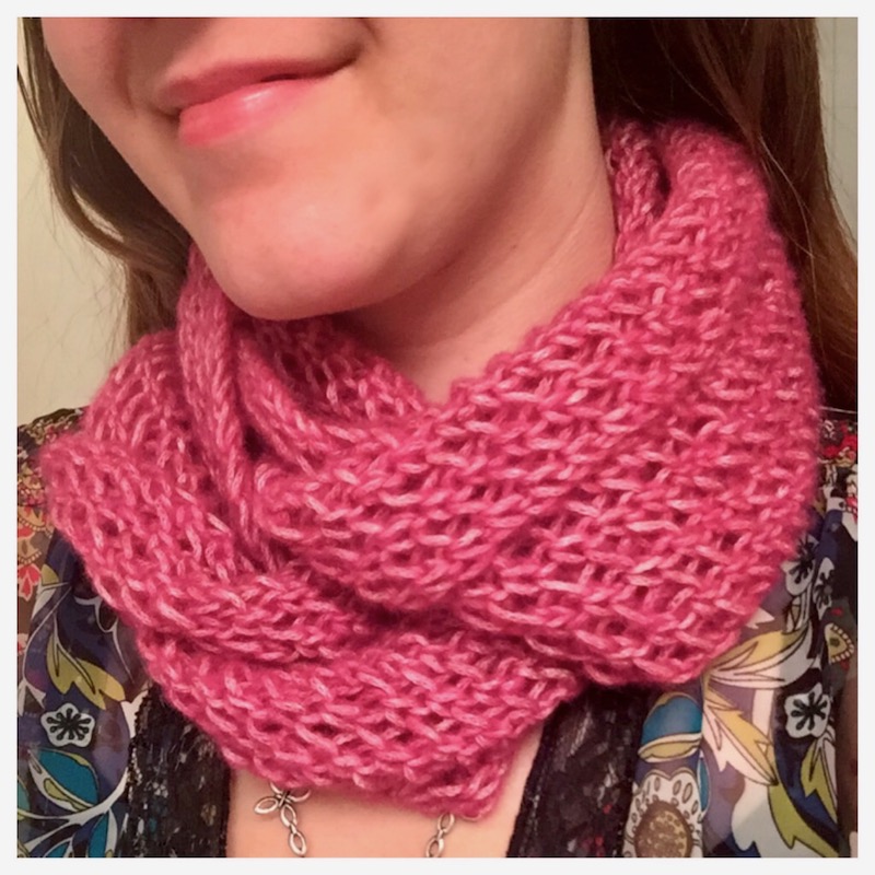 Pink infinity scarf