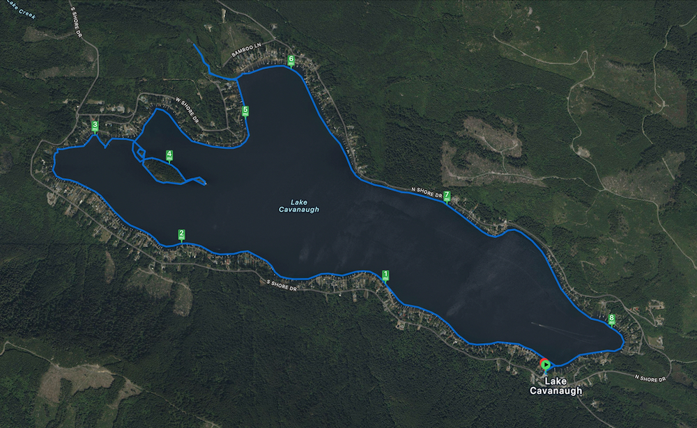 track around Lake Cavanaugh