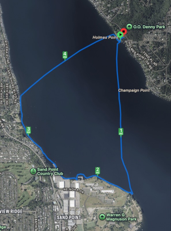 track on Lake Washington
