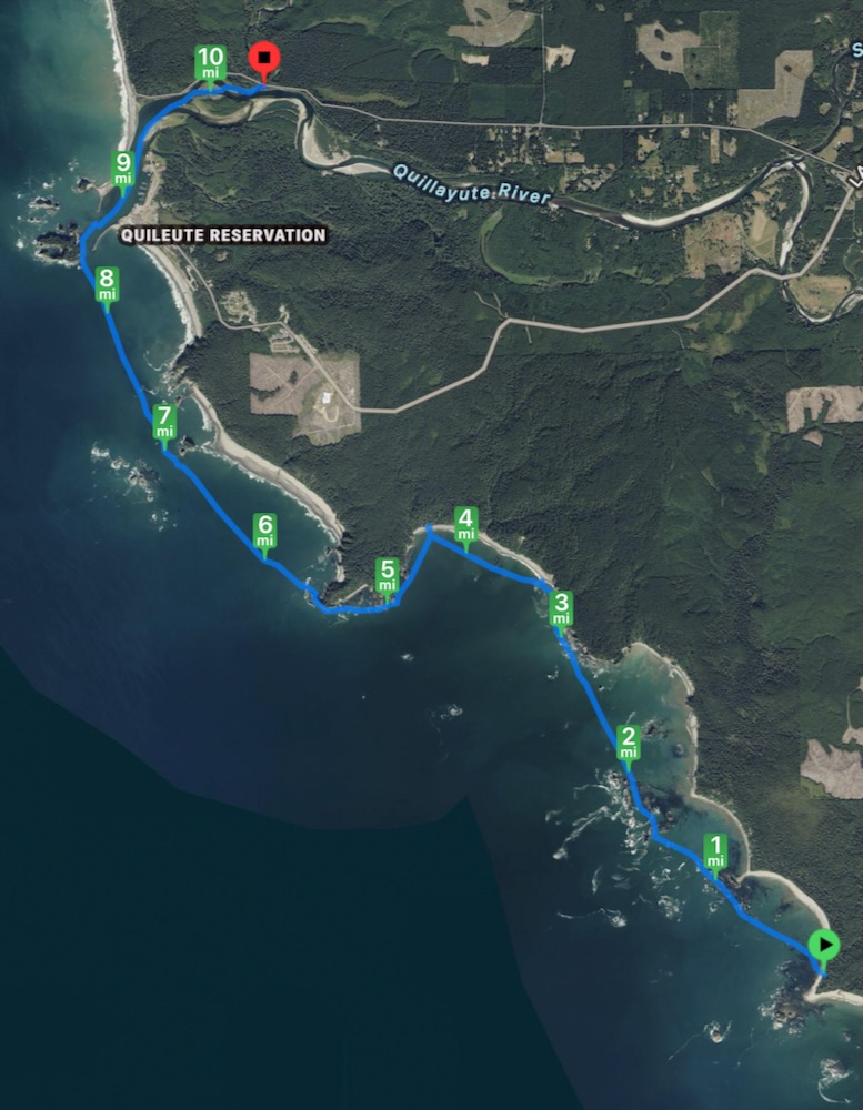 track from Toleak Point to La Push