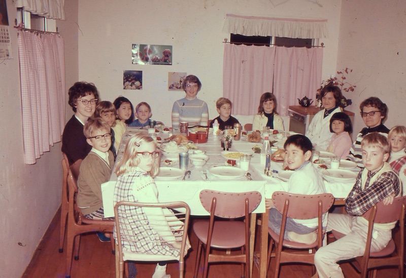 Dinner at the hostel with teachers